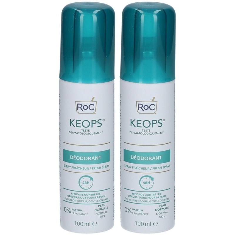 Keops Déodorant Spray Fraîcheur Lot de 2 x 100 ml | ROC