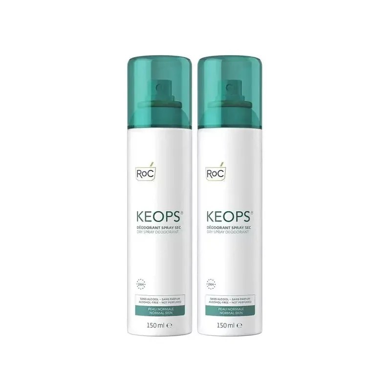 Keops Déodorant Spray Sec Lot de 2 x 150 ml | ROC
