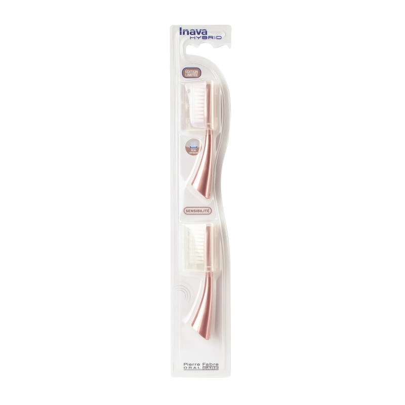 Inava Hybrid brossettes de rechange sensibilité rose x2