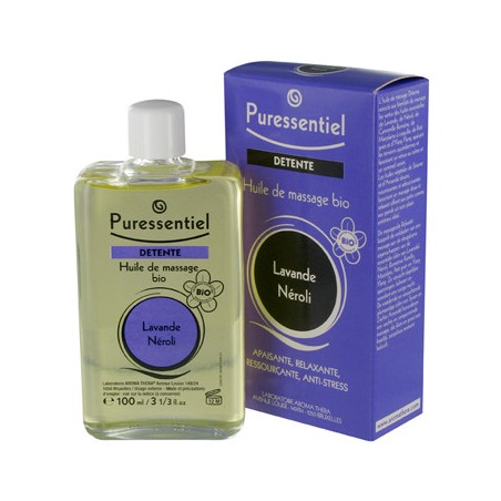 Puressentiel huile de massage bio detente 100ml