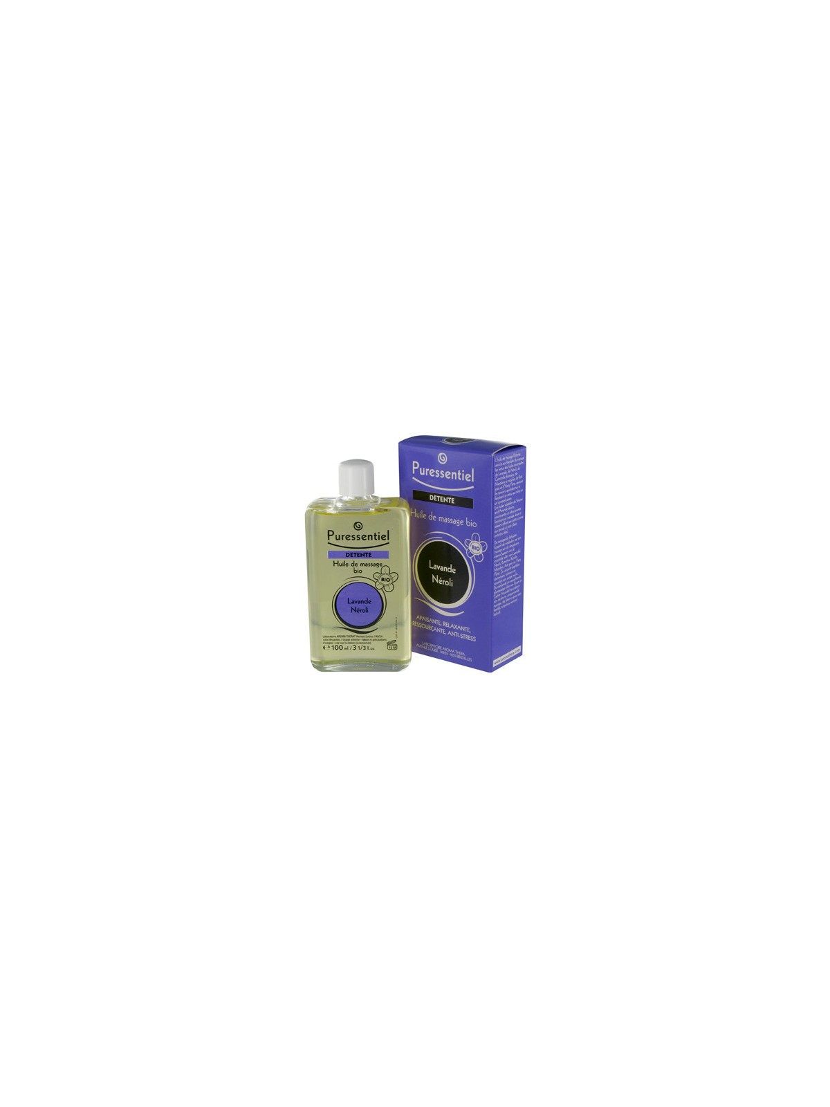 Puressentiel huile de massage bio detente 100ml