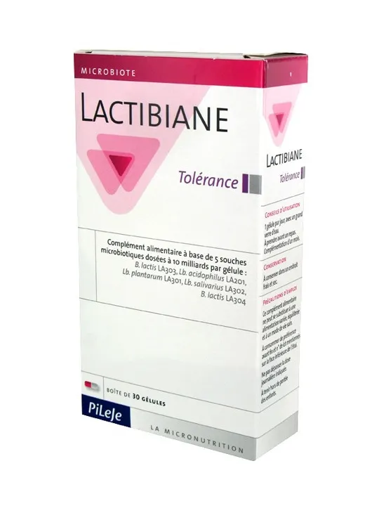 Lactibiane tolerance 10 milliards de probiotiques/gel 30 gel.