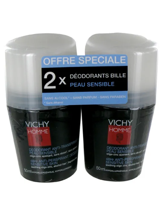 Deodorant anti transpirant 48h px sensibles roll-on 2x50ml