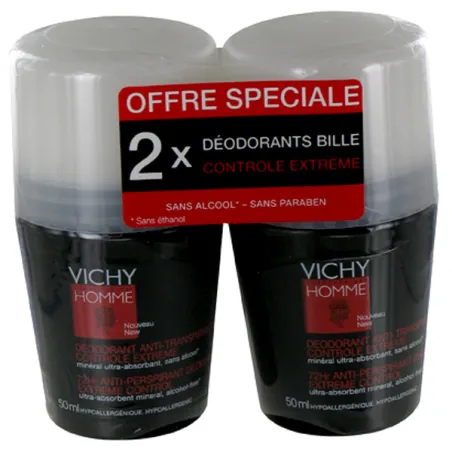 Deodorant anti transpirant 72h controle extreme 2x50ml